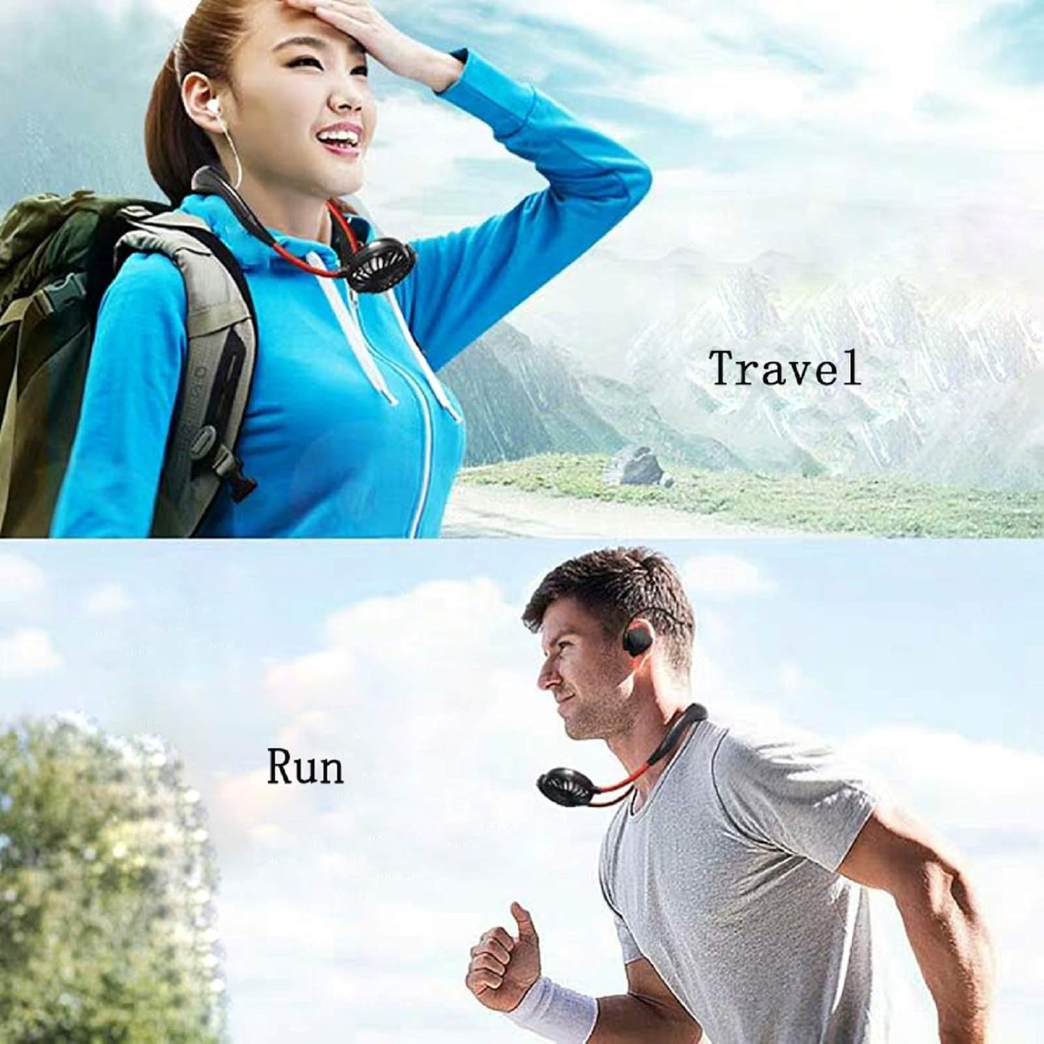 Wearable Neck Fan Band Sports Fan