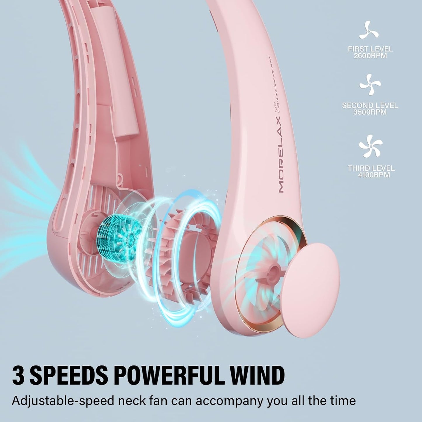 Bladeless Neck Fan – USB Rechargeable Personal Cooling Fan