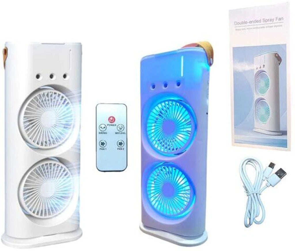 Portable Mist Fan with LED Light – Multicolour